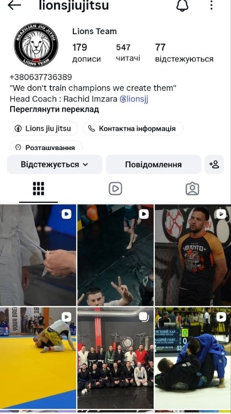 Instagram @lionsjiujitsu